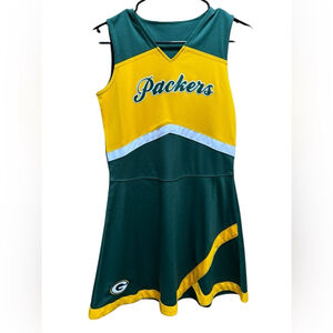 NWT Girls Preschool Green Bay Packers Cheer Captain Jumper Dress – Size XL (16)